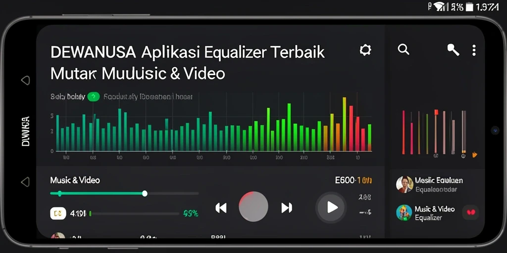 Tampilan antarmuka DEWANUSA menunjukkan kontrol equalizer yang mudah digunakan.