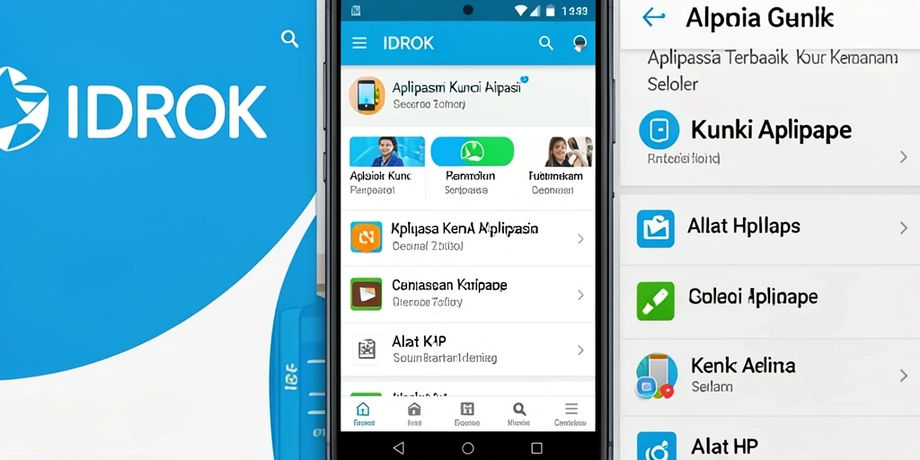 Tampilan antarmuka IDROK yang sederhana dan elegan untuk kunci aplikasi.