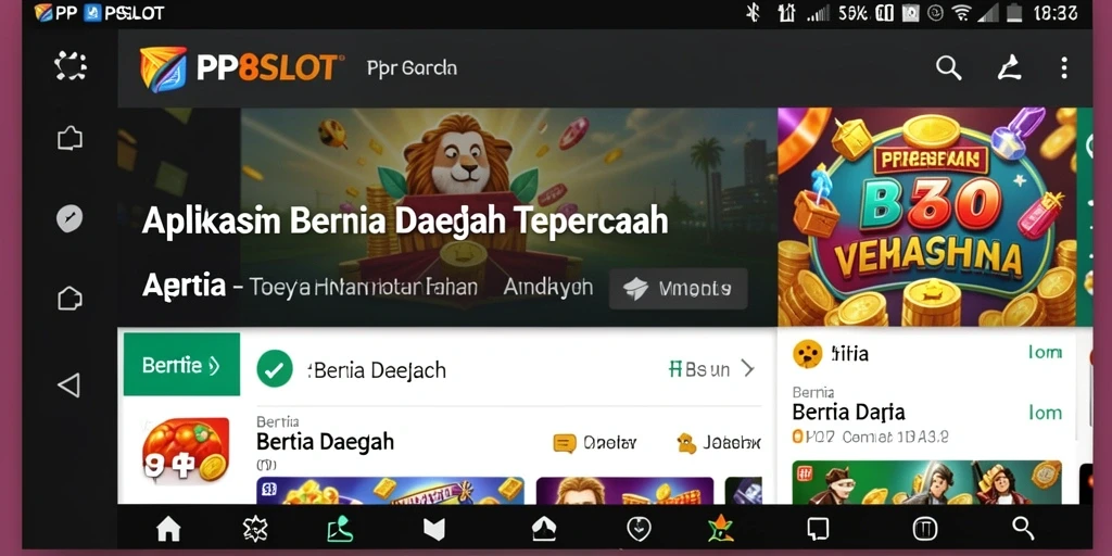 Antarmuka PP8SLOT yang menampilkan berita daerah terbaru.
